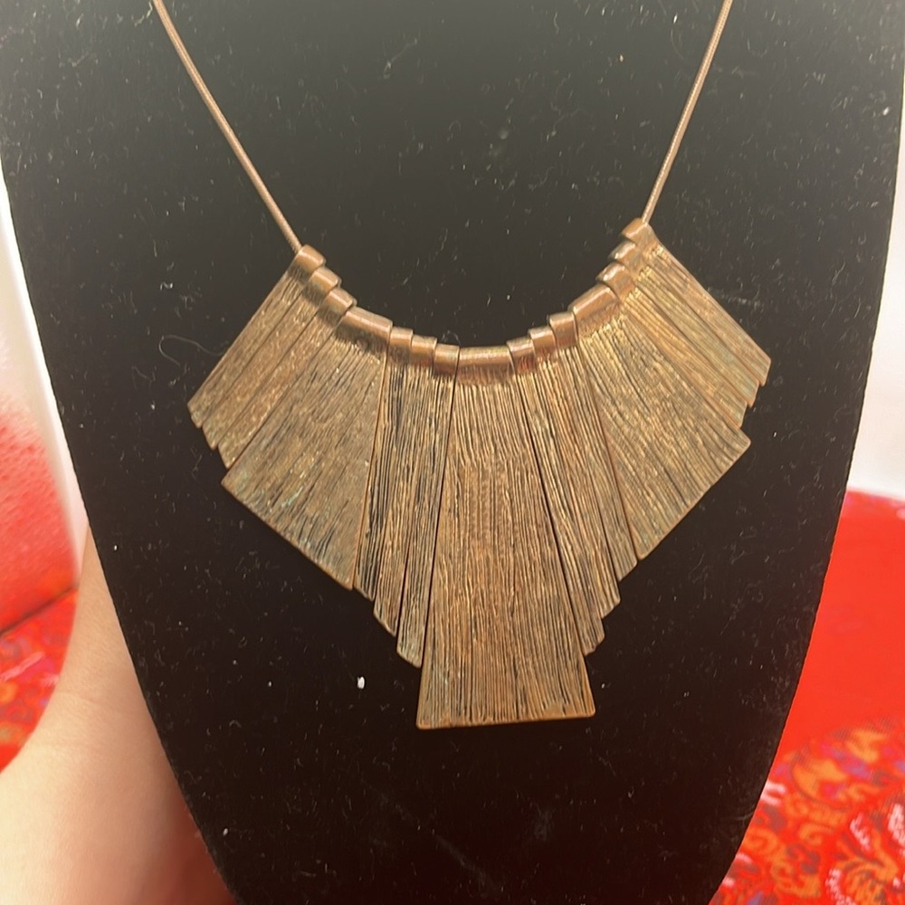 Statement Chainmail w/ Faceted Glass Beads & Geometric Reversible Bib Necklaces - Picture 7 of 9